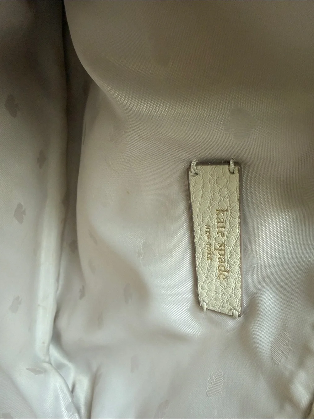 Kate Spade Pebbled Leather Crossbody in Light Cream